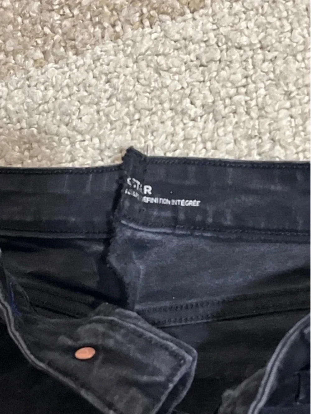 Girls size 12 Black jeaned skirt denim